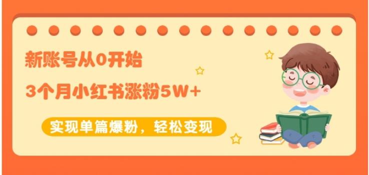 新账号从0开始3个月小红书涨粉5W 实现单篇爆粉，轻松变现（干货）-领航创业网