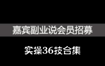 嘉宾副业说实操36技合集，价值1380元-领航创业网