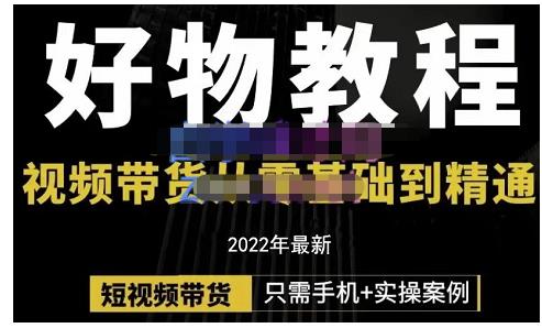 锅锅老师好物分享课程：短视频带货从零基础到精通，只需手机 实操-领航创业网