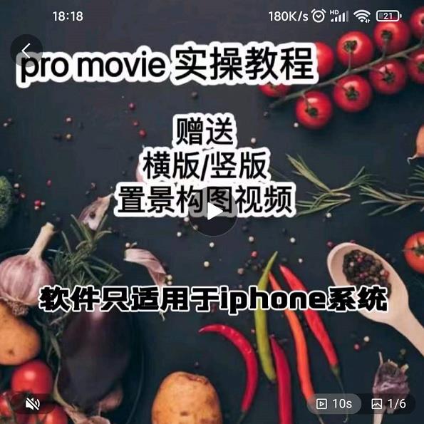 漆十二美食摄影，25​节promovie实操高手课节-领航创业网