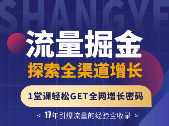 张琦流量掘金探索全渠道增长，1堂课轻松GET全网增长密码-领航创业网