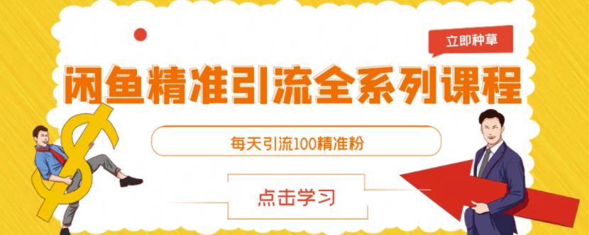 闲鱼精准引流全系列课程，每天引流100精准粉【视频课程】-领航创业网