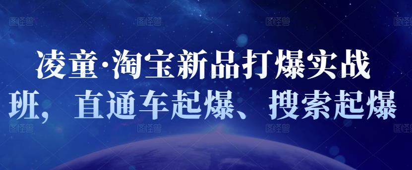 凌童·淘宝新品打爆实战班，直通车起爆、搜索起爆-领航创业网