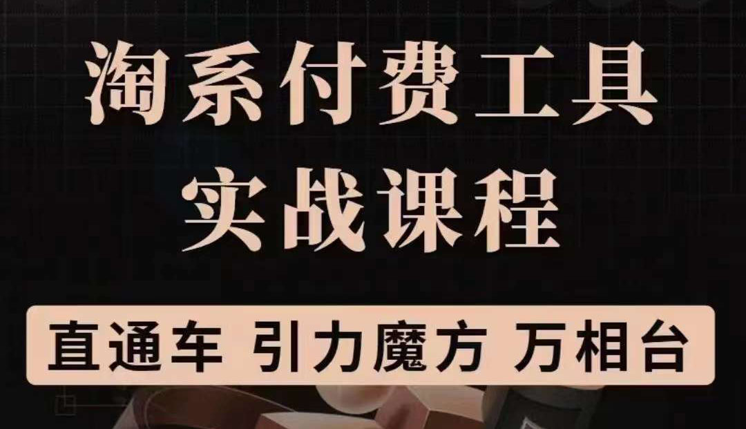 淘系付费工具实战课程【直通车、引力魔方】战略优化，实操演练（价值1299）-领航创业网