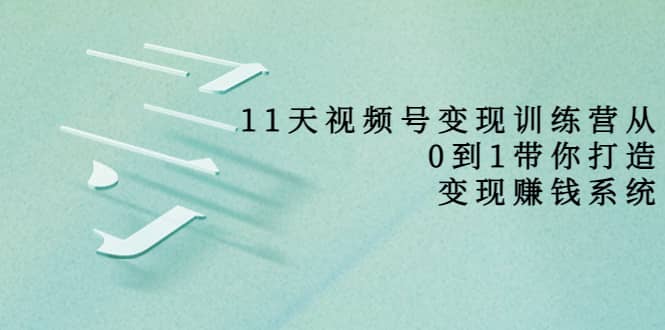 好望角·11天视频号变现训练营，从0到1打造变现赚钱系统（价值398）-领航创业网