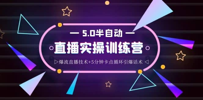 蚂蚁·5.0半自动直播2345打法，半自动爆流直播技术 5分钟卡点循环引爆话术-领航创业网