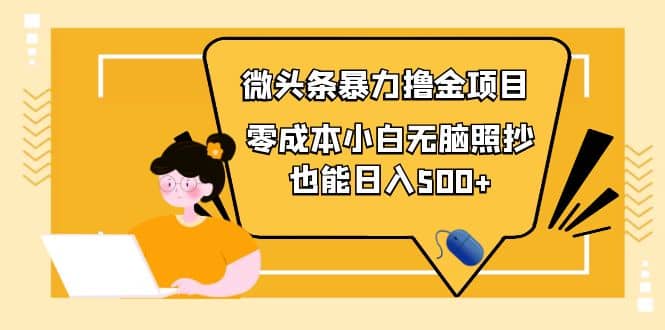 人人都能操作的微头条最新暴力撸金项目，零成本小白无脑搬运-领航创业网