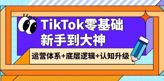 TikTok零基础新手到大神：运营体系 底层逻辑 认知升级（9节系列课）-领航创业网