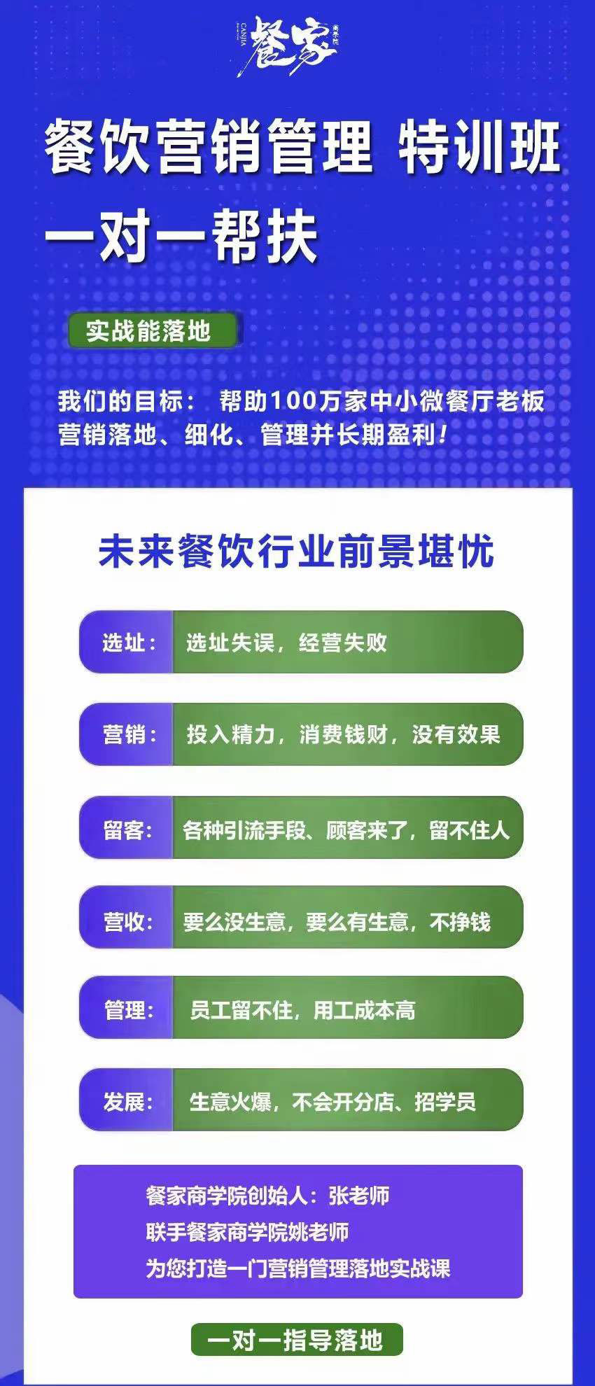 图片[1]-餐饮营销管理特训班：选址 营销 留客 营收 管理 发展-领航创业网