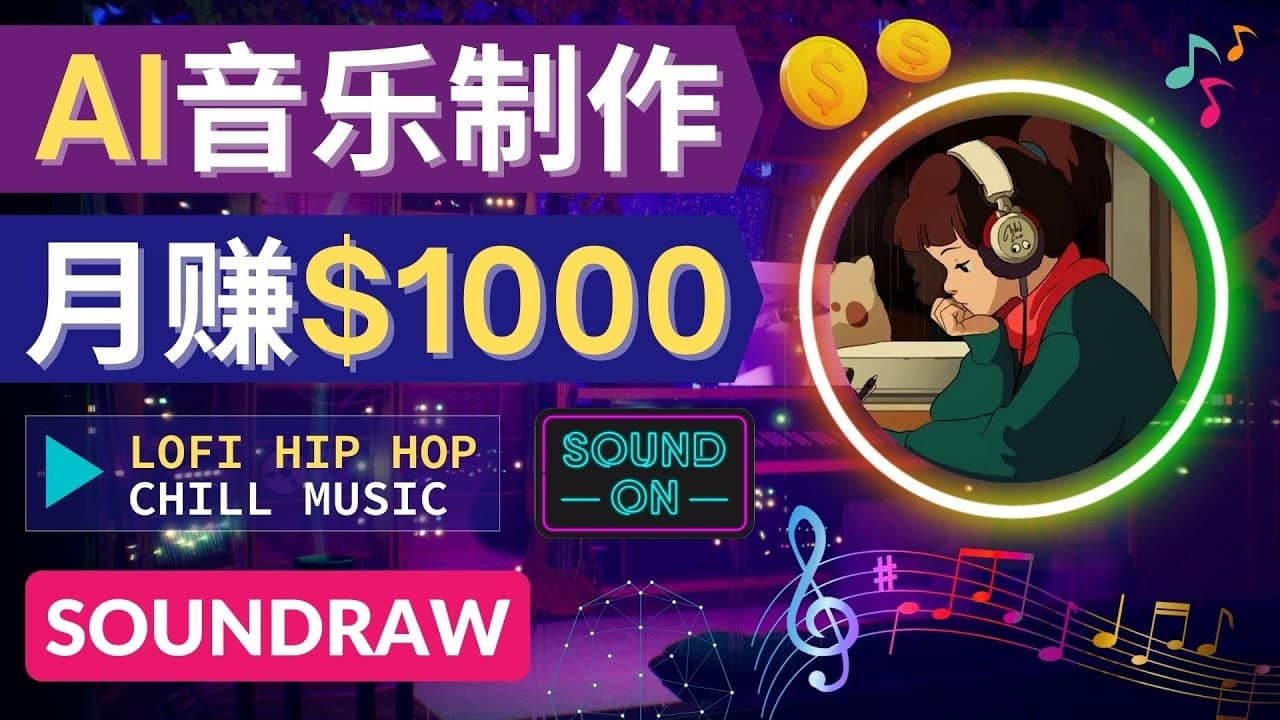 无需任何音乐基础： 使用AI软件制作Lofi Hip Hop Chill Music 月赚1000美元-领航创业网