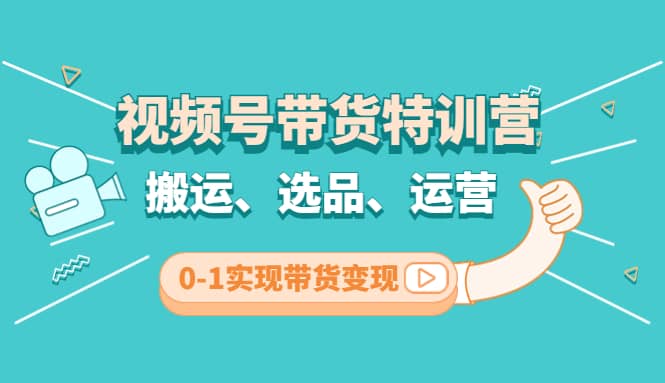 视频号带货特训营(第3期)：搬运、选品、运营、0-1实现带货变现-领航创业网