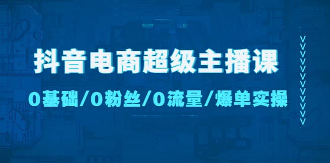 抖音电商超级主播课：0基础、0粉丝、0流量、爆单实操-领航创业网