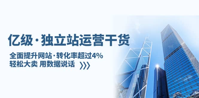 独立站运营干货：全面提升网站·转化率超过4%，轻松大卖 用数据说话-领航创业网