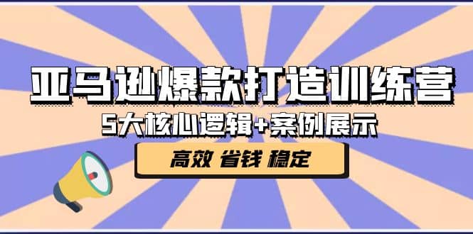 亚马逊爆款打造训练营：5大核心逻辑 案例展示 打造爆款链接 高效 省钱 稳定-领航创业网