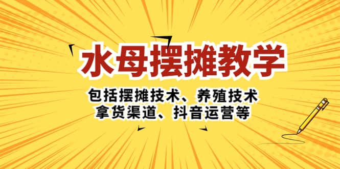 水母·摆摊教学，包括摆摊技术、养殖技术、拿货渠道、抖音运营等-领航创业网