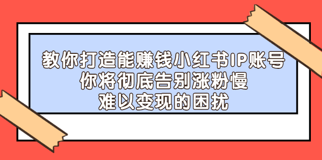 教你打造能赚钱小红书IP账号，了解透彻小红书的真正玩法-领航创业网