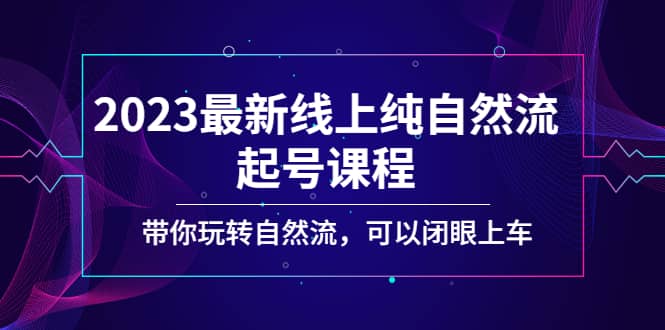 2023最新线上纯自然流起号课程，带你玩转自然流，可以闭眼上车-领航创业网