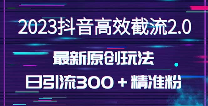 日引300＋创业粉，独家抖音高效截流2.0玩法（价值1280）-领航创业网