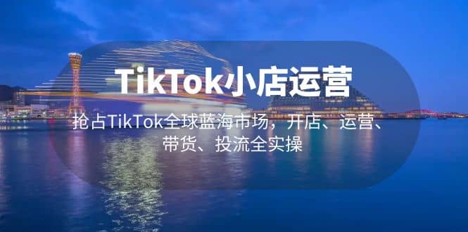 TikTok小店运营 抢占TikTok全球蓝海市场，开店、运营、带货、投流全实操-领航创业网