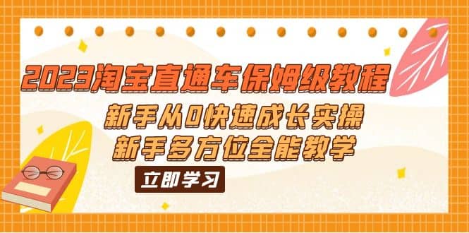 2023淘宝直通车保姆级教程：新手从0快速成长实操，新手多方位全能教学-领航创业网