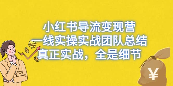 小红书导流变现营，一线实战团队总结，真正实战，全是细节，全平台适用-领航创业网