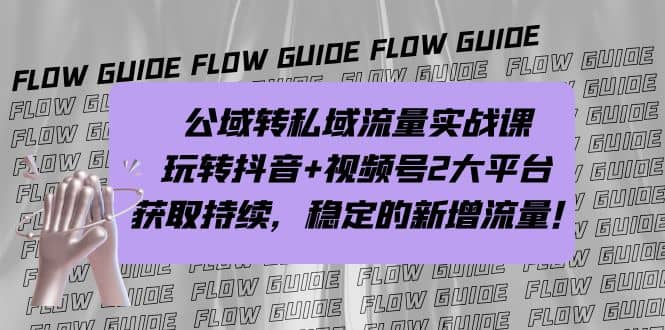 公域转私域流量实战课，玩转抖音 视频号2大平台，获取持续，稳定的新增流量-领航创业网