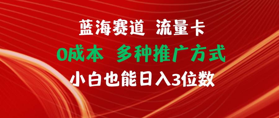 蓝海赛道 流量卡 0成本 小白也能日入三位数-领航创业网