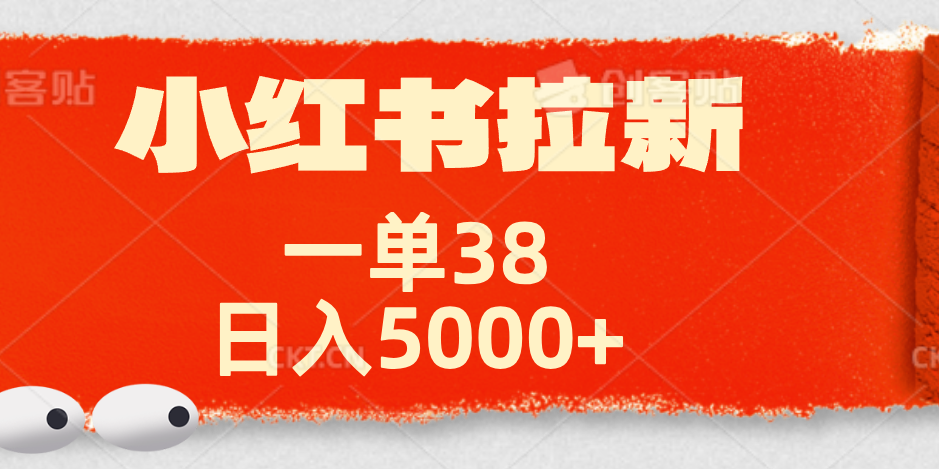 小红书拉新项目，一单38元！日入5000+【揭秘】-领航创业网