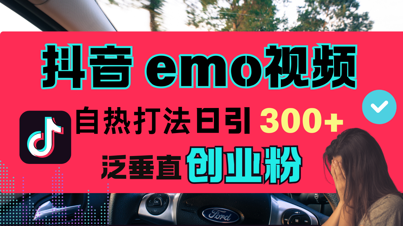 抖音“EMO视频”自热流打法，日引300+泛垂直创业粉-领航创业网