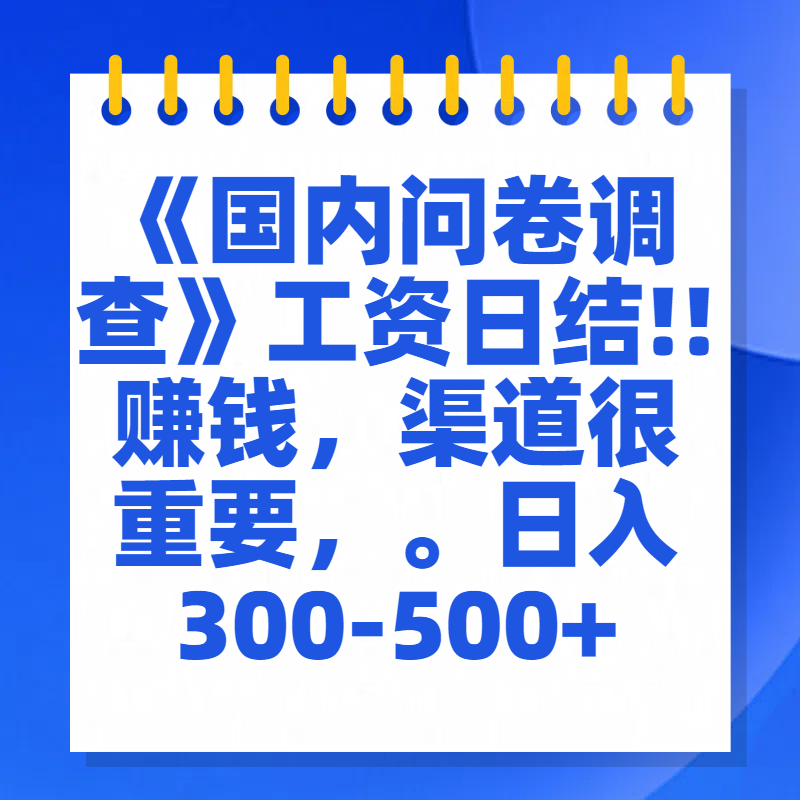 问卷调查答题，一个人在家也可以闷声发大财，小白一天2张，【揭秘】-领航创业网