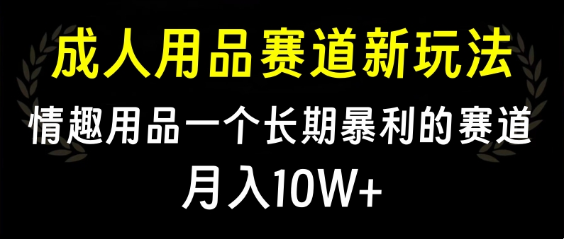 大人用品赛道新玩法，情趣用品一个长期暴利的赛道，月入10W+-领航创业网