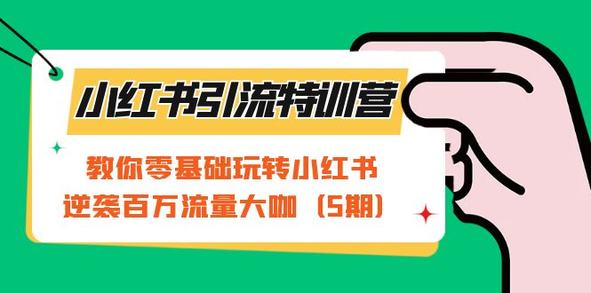 小红书引流特训营-第5期：教你零基础玩转小红书，逆袭百万流量大咖-领航创业网