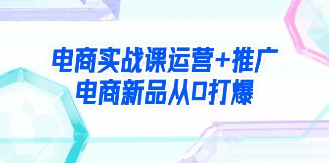 电商实战课运营+推广，电商新品从0打爆（99节视频课）-领航创业网