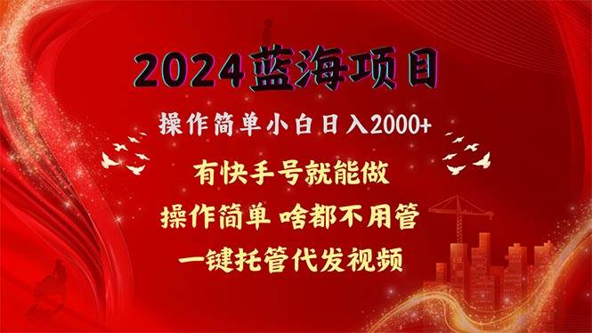 2024蓝海项目，网盘拉新，操作简单小白日入2000+，一键托管代发视频，…-领航创业网