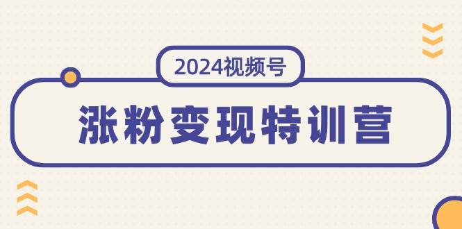 图片[1]-2024视频号-涨粉变现特训营：一站式打造稳定视频号涨粉变现模式（10节）-领航创业网